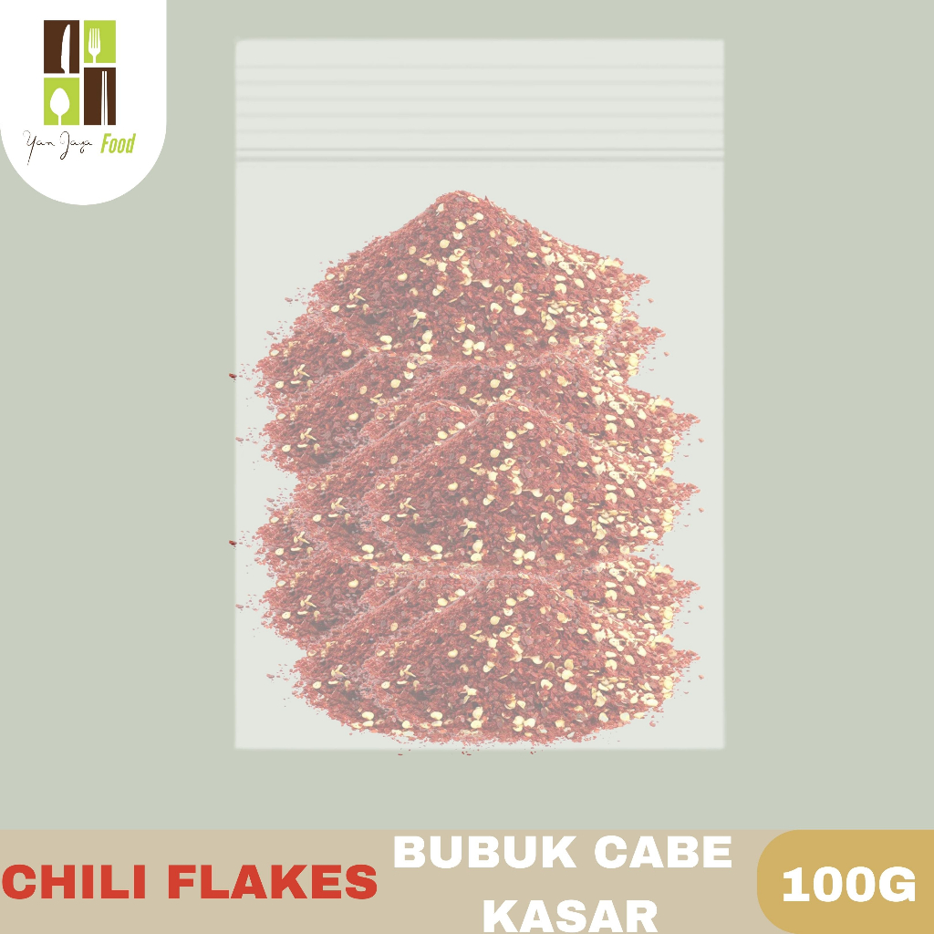 Jual Chili Flakes Powder Bubuk Cabai Cabe Lebih Kasar Kemasan Re