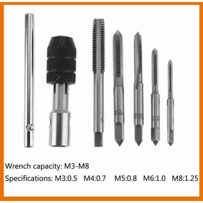 Jual Set Alat Metrik Alat Pembuat Drat Metric Hand Tap Set M M