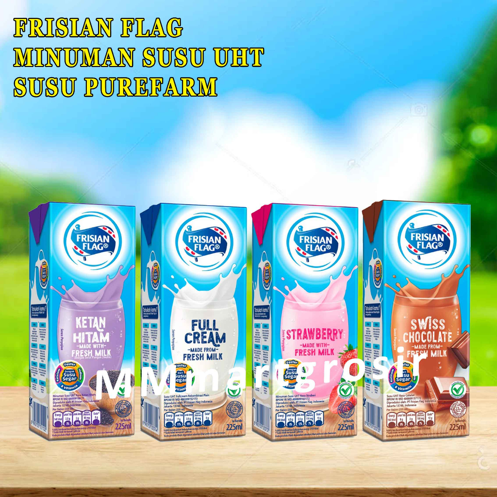 Jual Susu UHT Frisian Flag Susu Bendera Purefarm 225ml Shopee