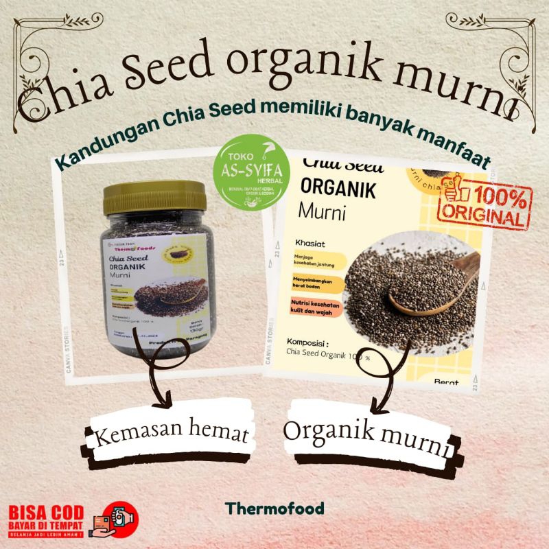 Jual Chia Seed Organik Murni Gr Black Chia Seeds Hitam Halal