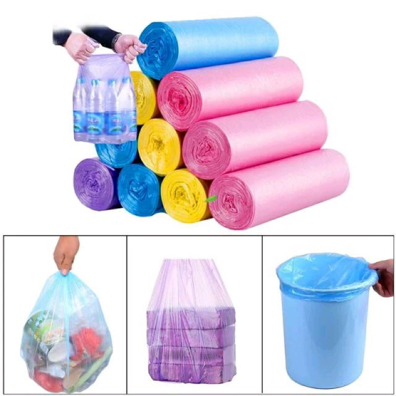 Jual RANDOM WARNA KANTONG PLASTIK SAMPAH KANTONG PLASTIK SAMPAH