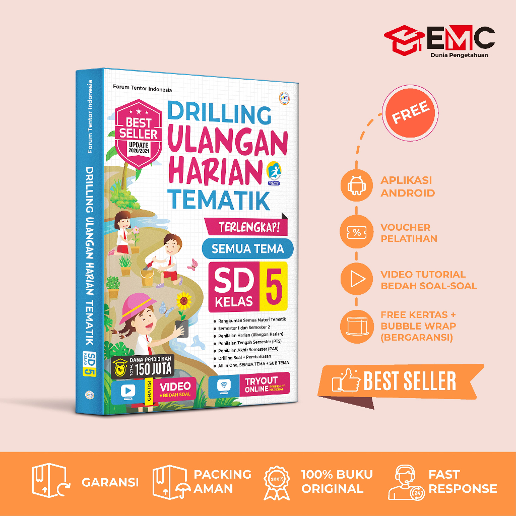 Jual EMC Buku Tematik Kelas 5 Sd Drilling Ulangan Harian Tematik Kls 5