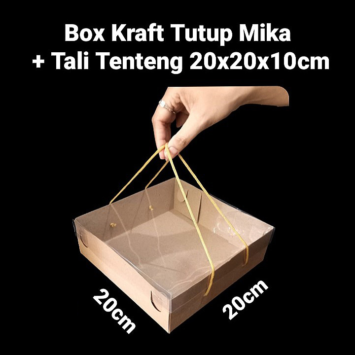 Jual 5 Pcs Box Kraft Mika Polos Kotak Kue Cake Kardus Kemasan Bolu