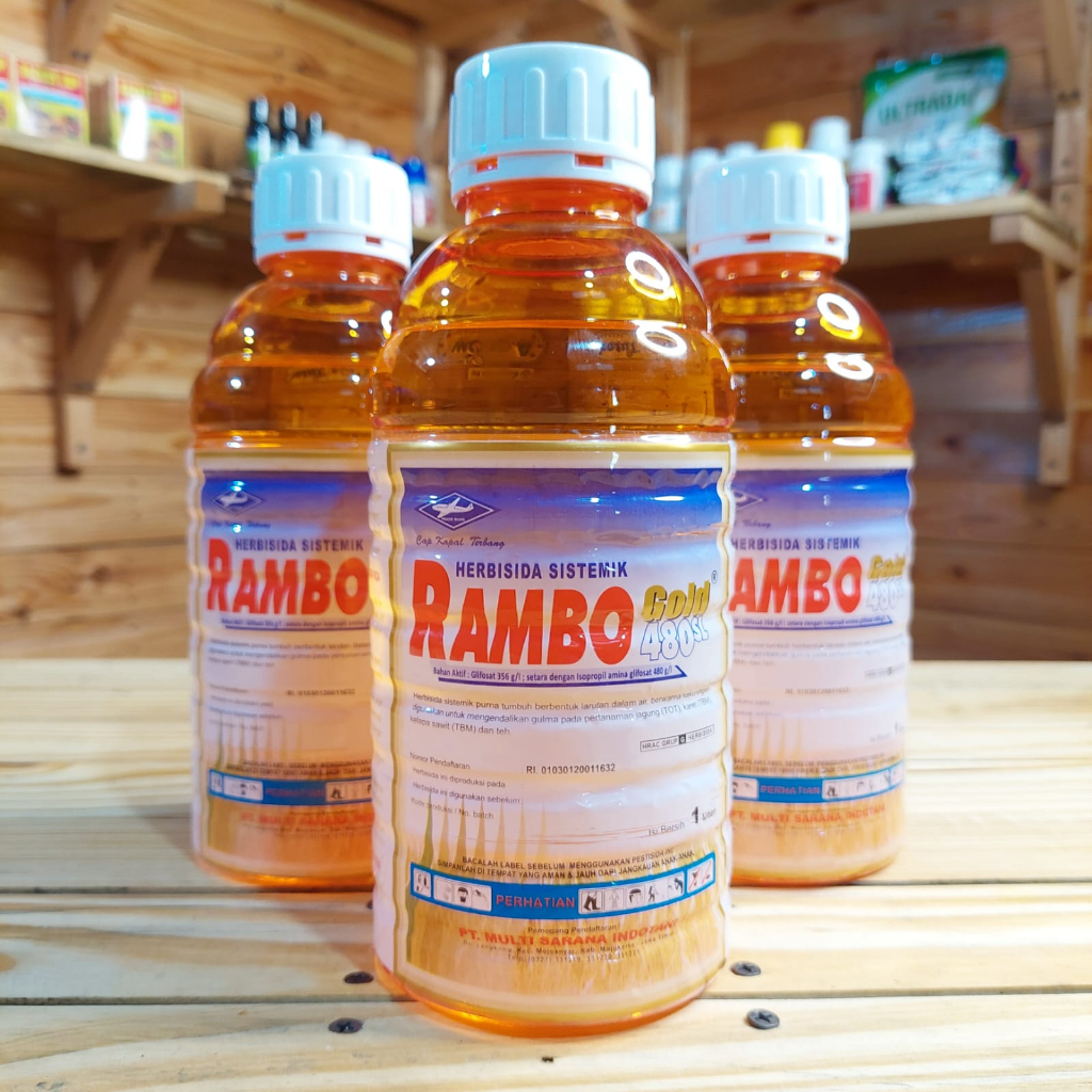 Jual Herbisida Sistemik RAMBO Gold 480 SL 1 Liter Obat Racun Pembasmi