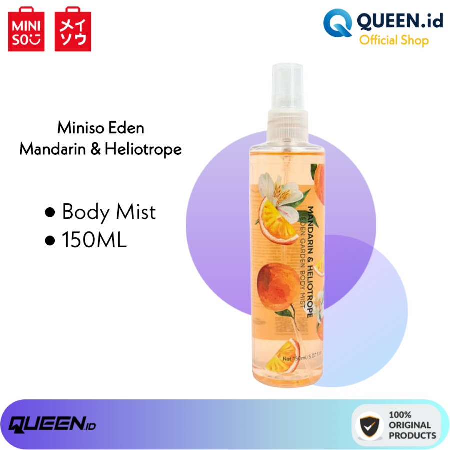 Jual Miniso Body Mist Parfum Eden Garden Mandarin Heliotrope Ml