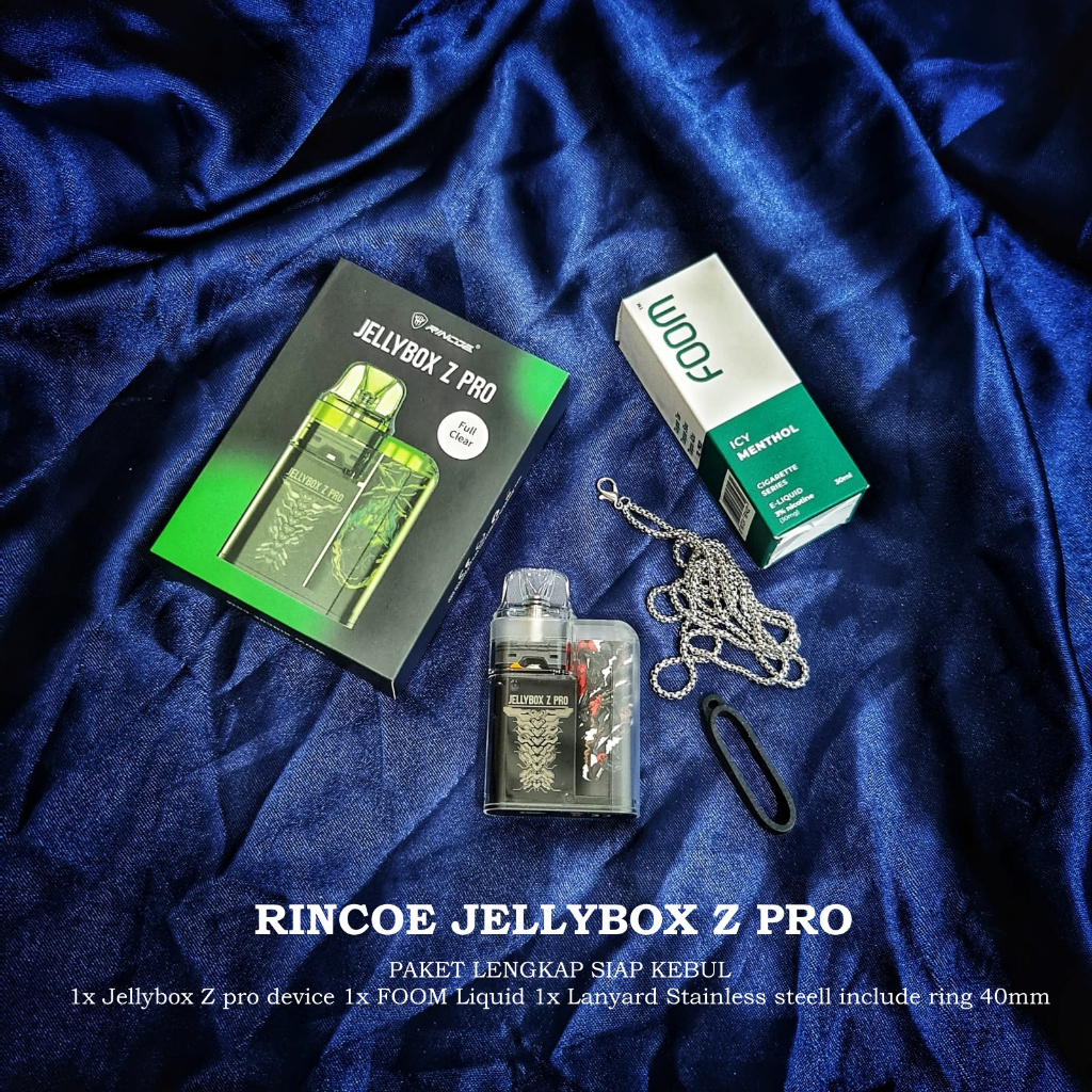 Jual New 2023 RINCOE Jellybox Z Pro Free Liquid Foom Dan Lanyard Metal