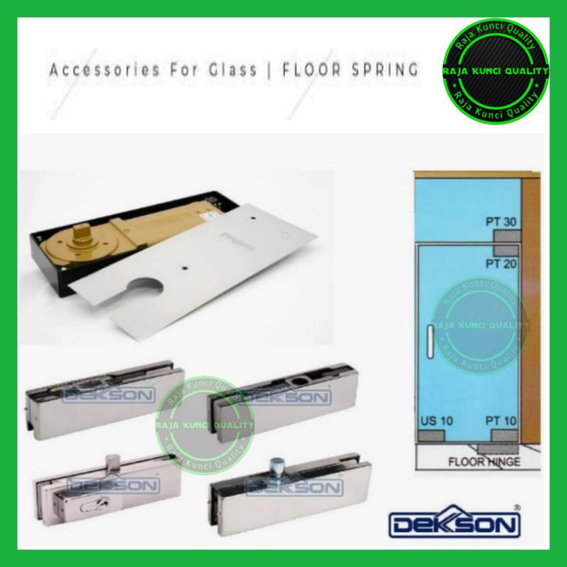 Jual FLOOR HINGE COMPLETE PATCH FITTING DEKSON PAKET ENGSEL PINTU KACA