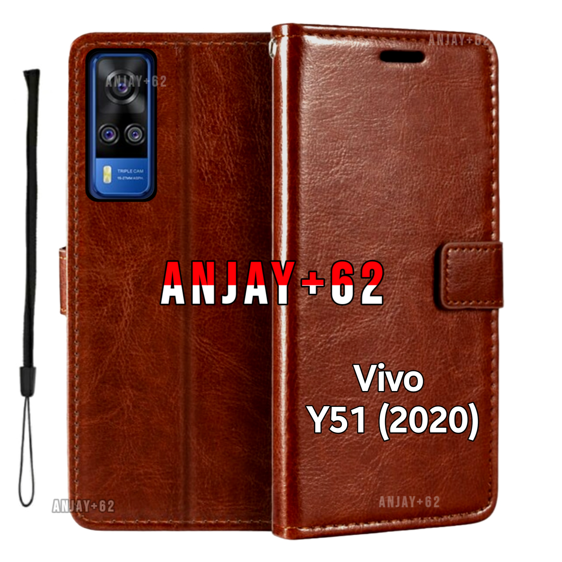 Jual Vivo Y V Flip Case Leather Casing Sarung Wallet