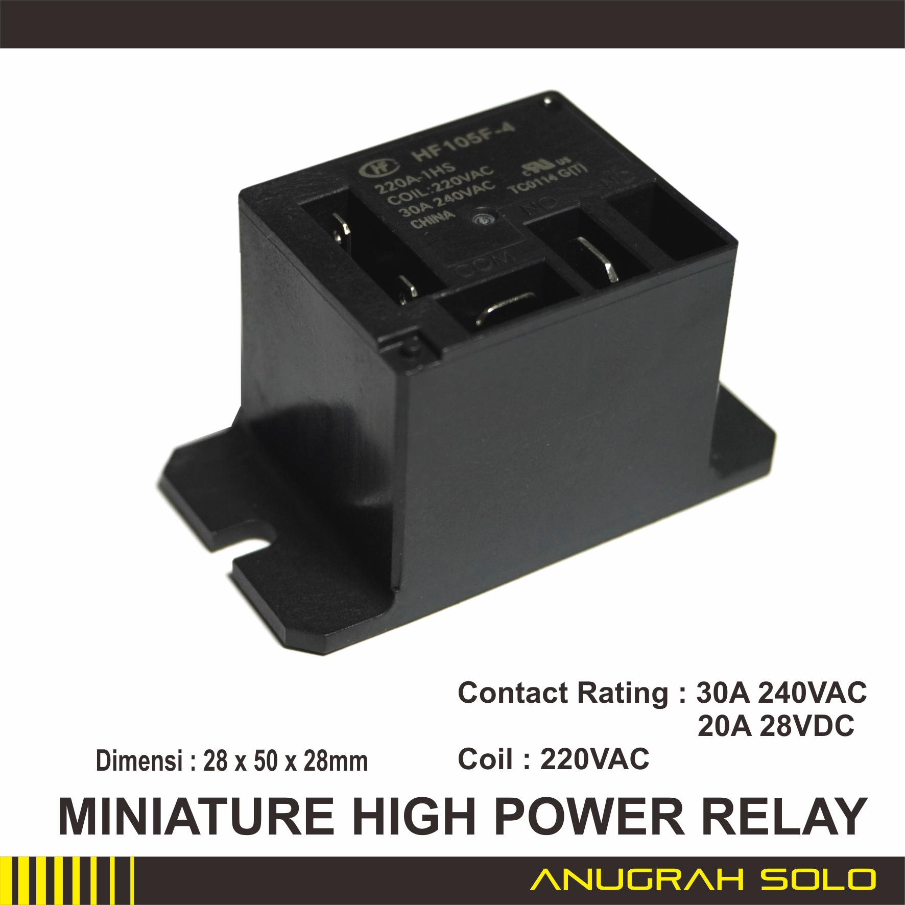 Jual Relay Hf F Vac A High Current Mini Power Relay Eq Jqx