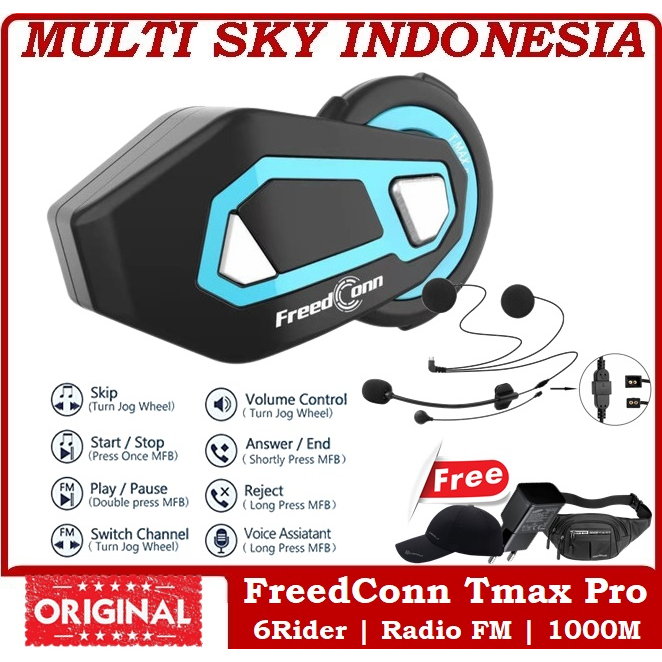 Jual Intercom Freedconn Tmax Pro Bluetooth Helm Intercom Original