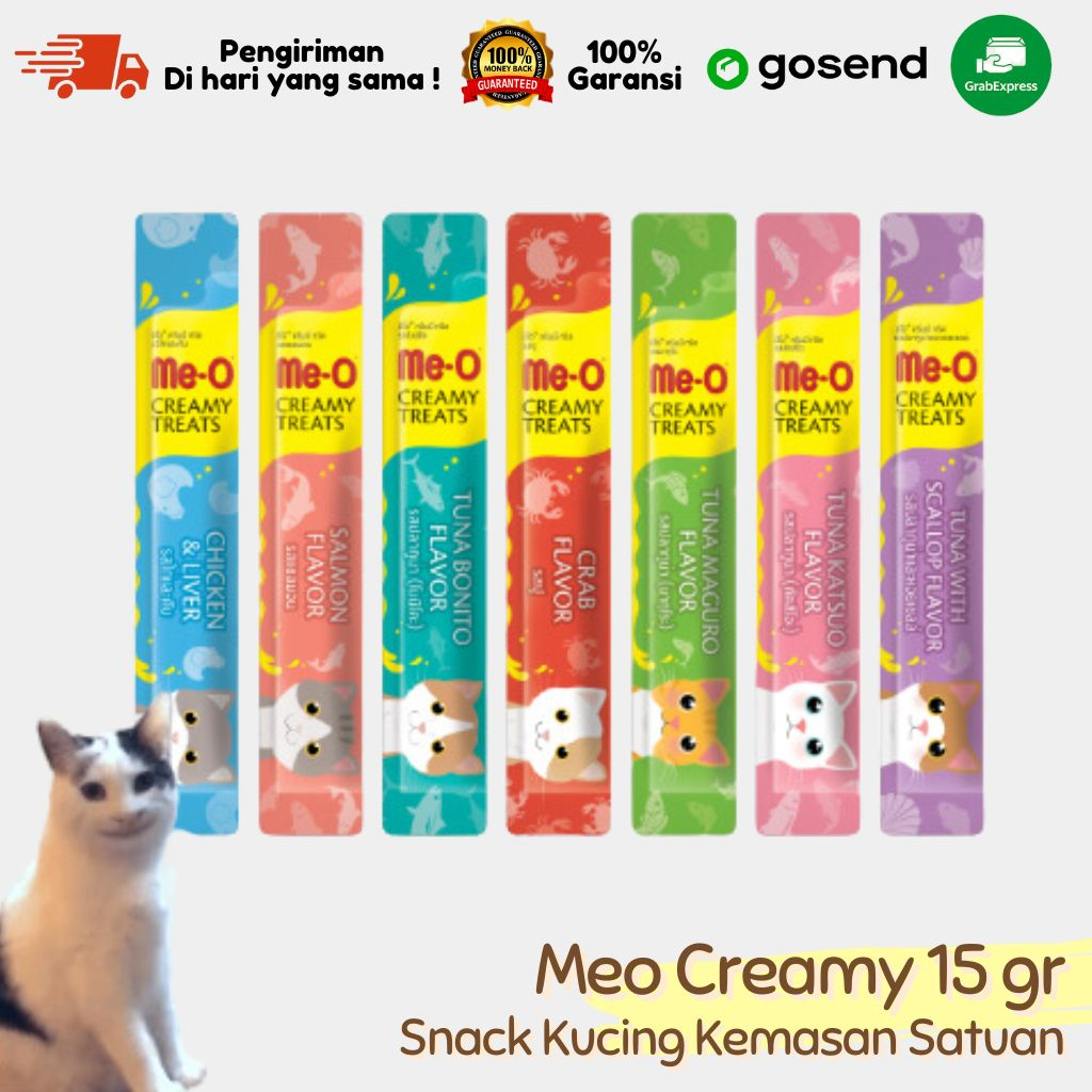 Jual Snack Kucing MEO Creamy Treats 15 Gr Kemasan Satuan Shopee Indonesia