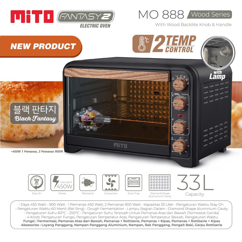 Jual Electric Oven Listrik 33 Liter MITO Fantasy MO 888 MO888 Shopee