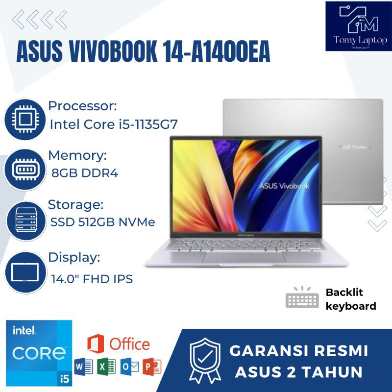 Jual Laptop Baru Asus Vivobook A Ea Core I Ram Gb Ssd Gb