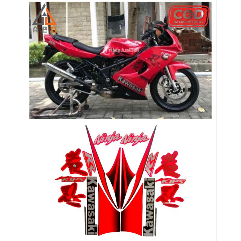 Jual Stiker Striping Lis Les Body Motor Kawasaki Ninja Merah