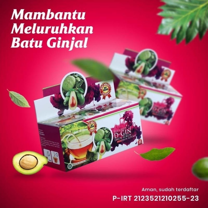 Jual Teh Celup Dgin Daun Sukun Plus Daun Alpukat Detok Batu Ginjal