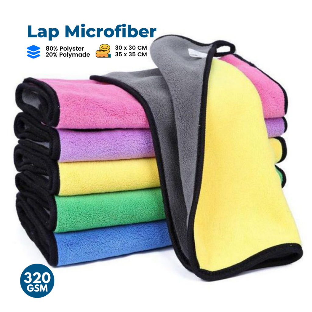 Jual KAIN LAP MOBIL MICROFIBER 40X40 KAIN LAP SEBAB GUNA MICROFIBER