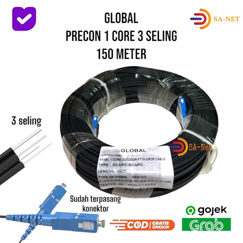 Jual Global Precon Core Seling M Sc Upc Sc Upc Kabel Fiber