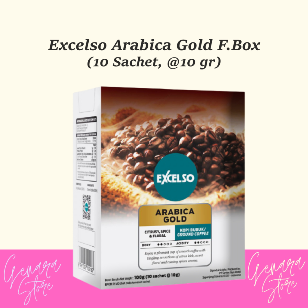 Jual Kopi Excelso Arabica Gold Folding Box 10 X 10 Gram Shopee