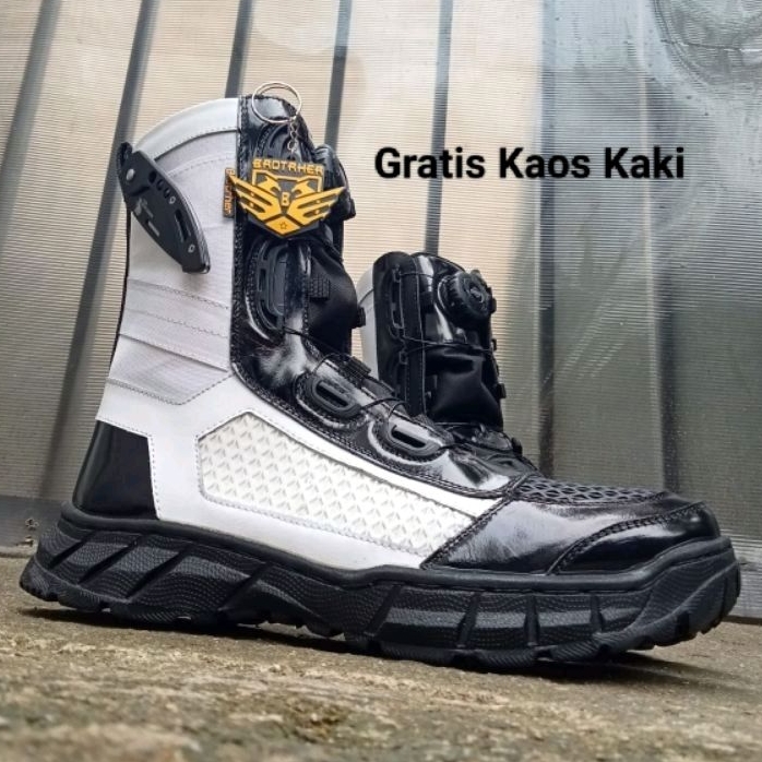 Jual Sepatu Pdl Tali Putar Kulit Asli Jala Tawon FITGO Provos TNI