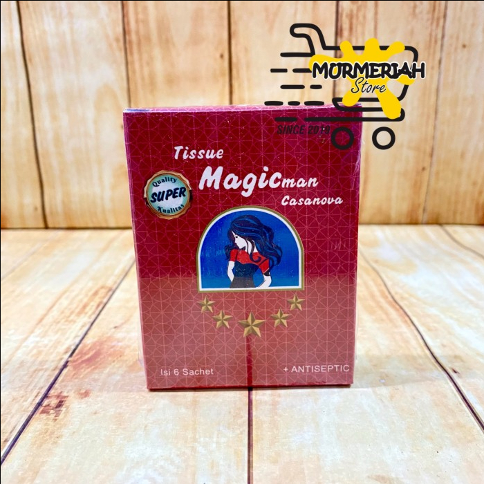 Jual Tissue Super Magic Man Casanova Pak Sachet Magicman Merah