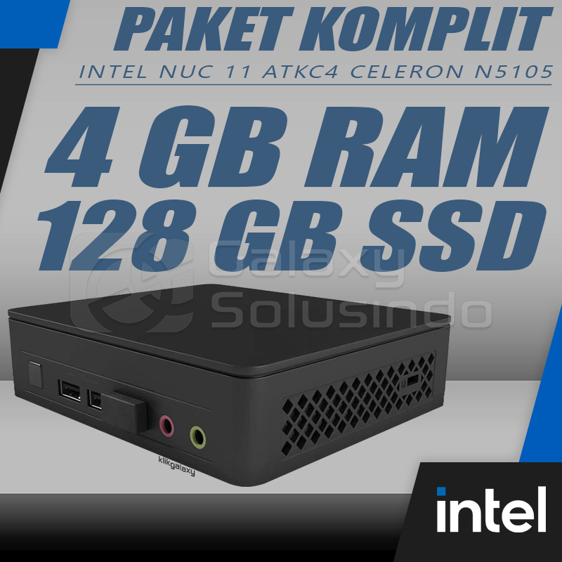 Jual Intel NUC Kit 11ATKC4 Celeron N5105 4GB RAM 128GB SSD Mini PC