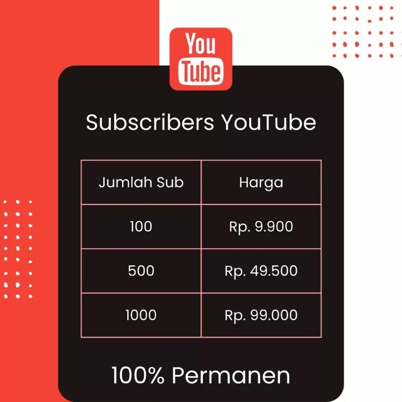 Jual Subscribers Youtube Garansi Non Drop Murah Shopee Indonesia