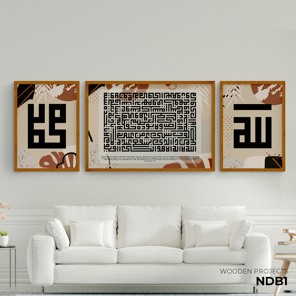 Jual Wooden Projects Set Hiasan Dinding Frame Kayu Wall Decor Pajangan