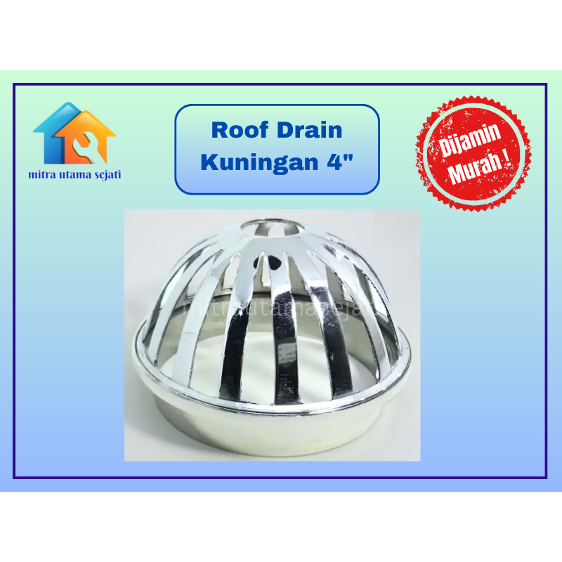 Jual Roof Drain 4 Inch Kuningan Saringan Talang Air Pembuangan Air