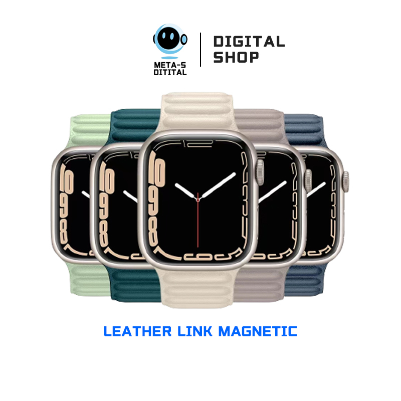 Jual Leather Link Strap Magnetic Loop Strap Apple Watch Iwo Hw