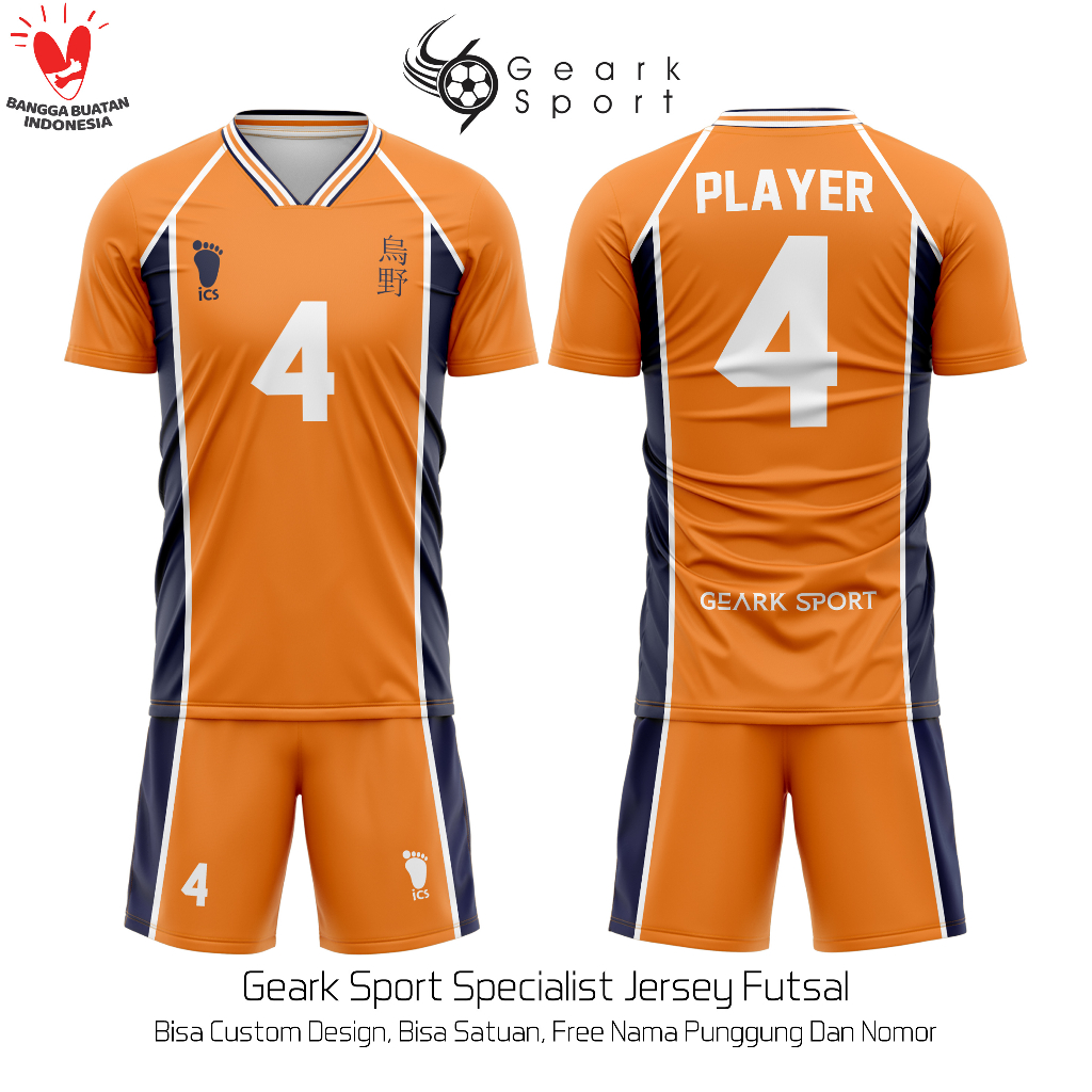 Jual Jersey Baju Futsal Sepak Bola Motif Anime Haikyuu X Geark