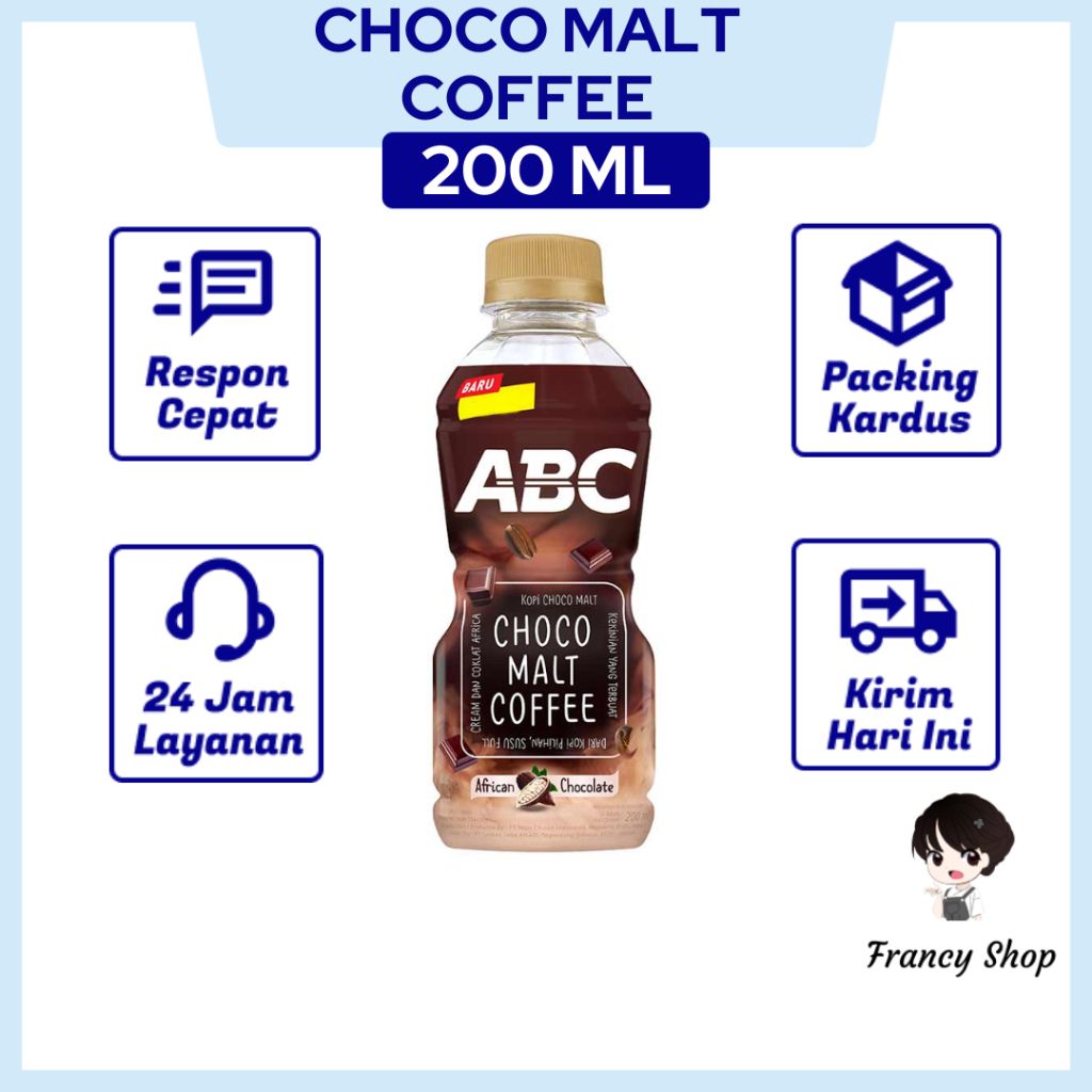 Jual Kopi ABC Choco Malt Coffee 200 Ml Shopee Indonesia