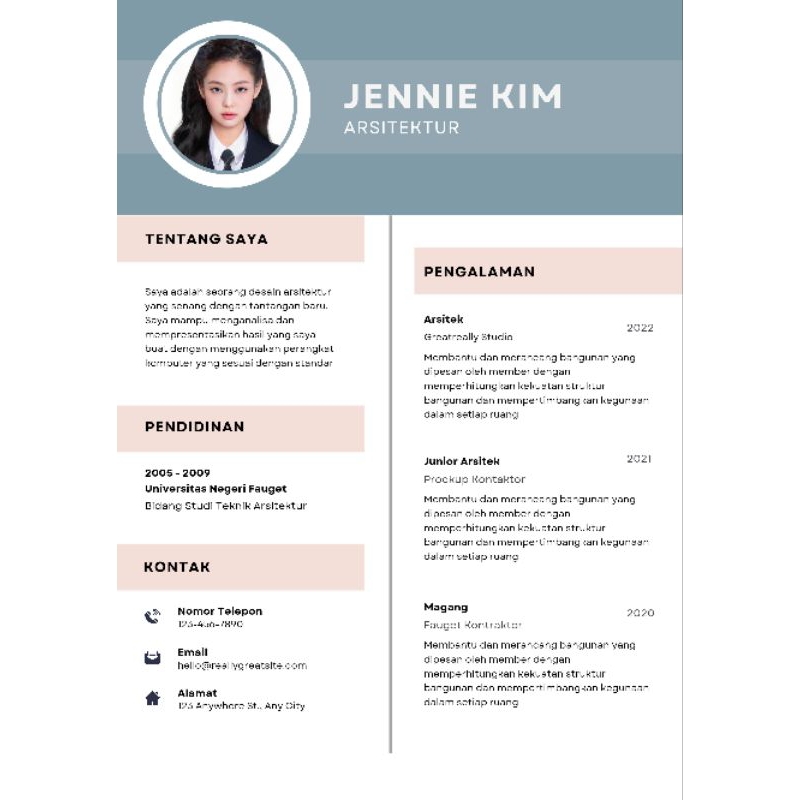 Jual Jasa Pembuatan Cv Curriculum Vitae Desain Cv Free Surat