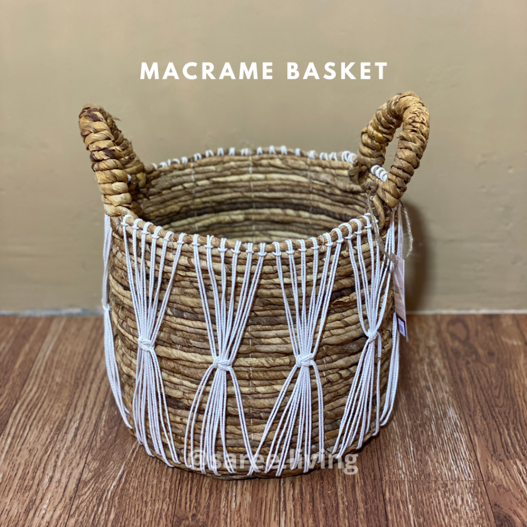 Jual Saree Living Macrame Basket Cover Pot Keranjang Penyimpanan