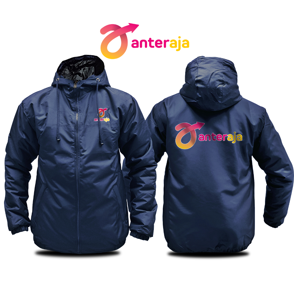 Jual Jaket Anteraja Parasut Semi WF Jaket Kurir Bisa Custon Logo