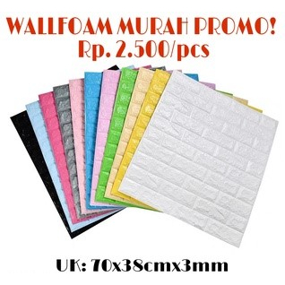 Jual Termurah Wallfoam D Sticker Bata Kasar Putih Warna Promo Cuci