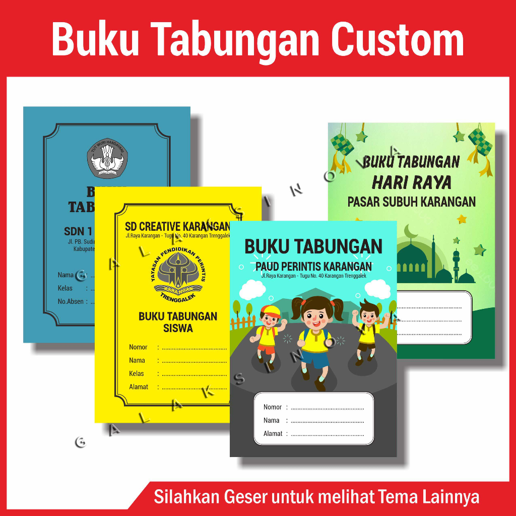 Jual Buku Tabungan Costum Sekolah Hari Raya Arisan Dll Shopee