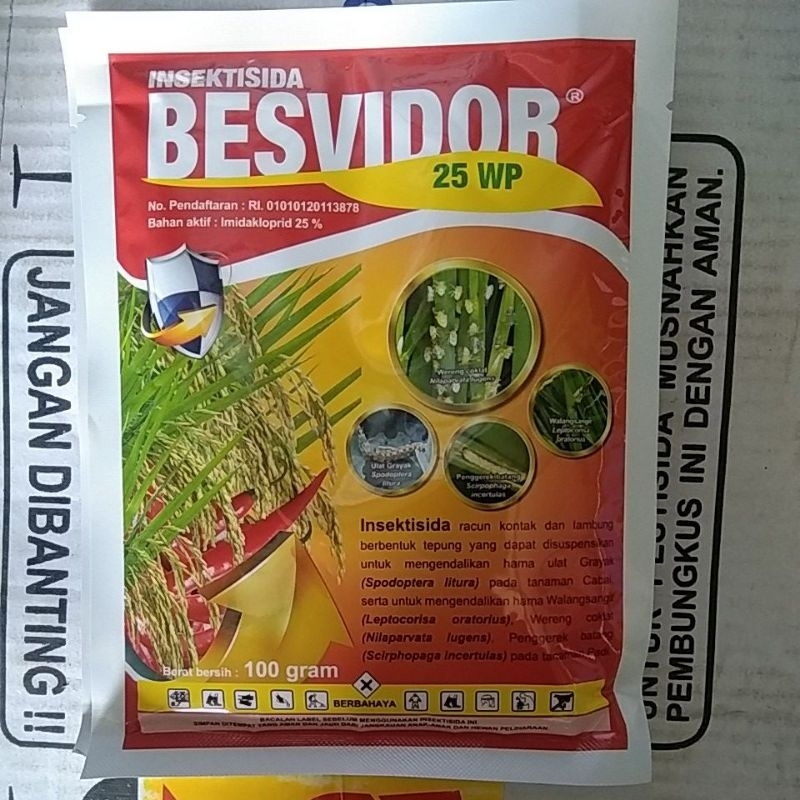 Jual Insektisida Besvidor 25 WP 100 Gram Shopee Indonesia