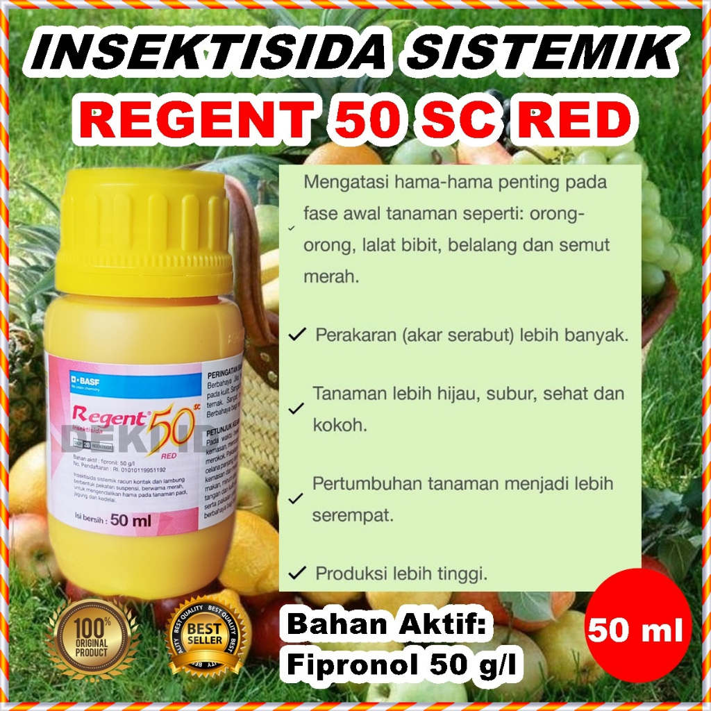 Jual Regent 50 Ml 50SC Red Insektisida Sistemik Fipronil Obat Hama