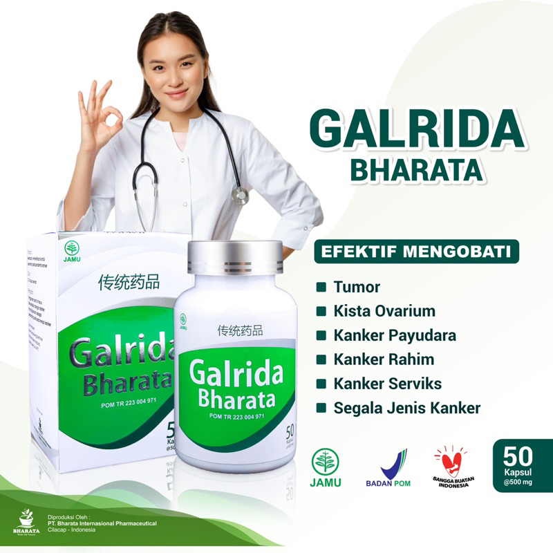 Jual Herbal Kanker Tumor Galrida Bharata Kemasan Isi 50 Kapsul 500mg