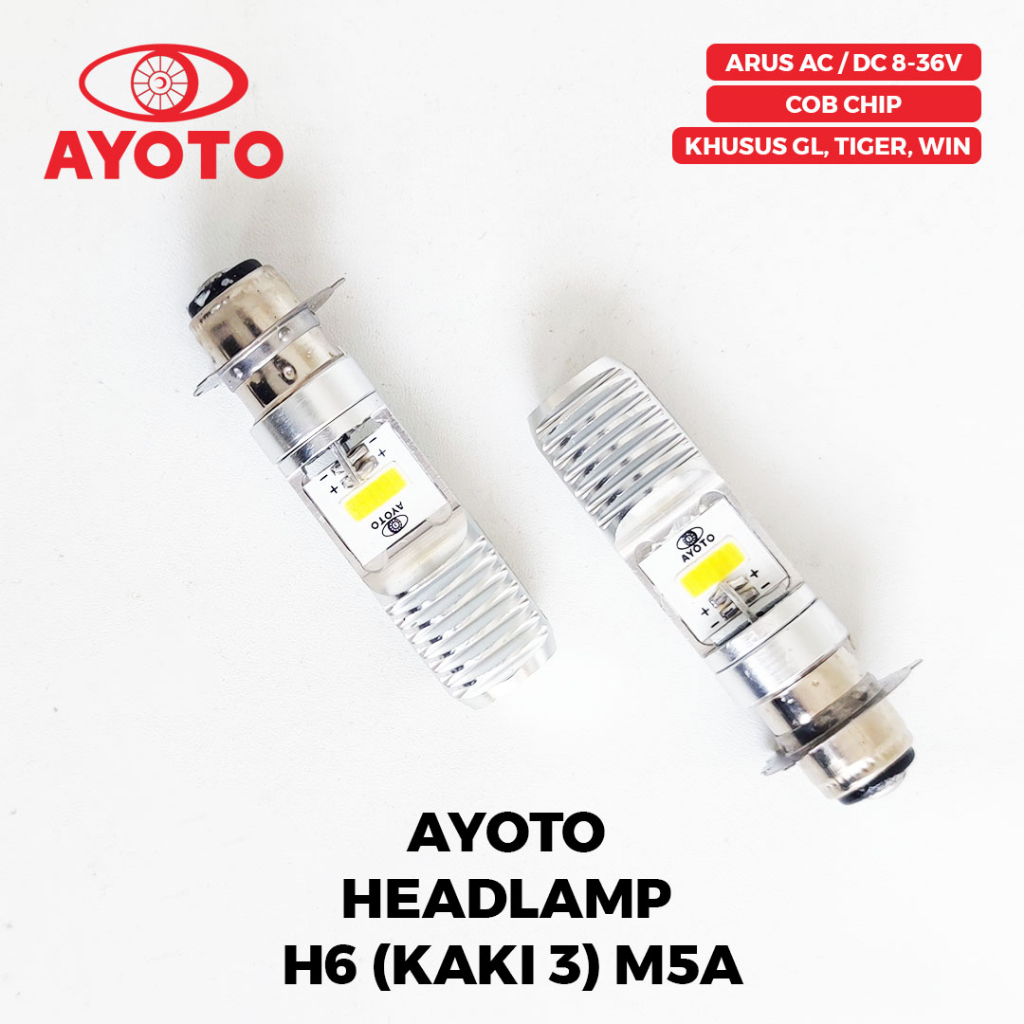 Jual AYOTO LAMPU DEPAN HEADLAMP H6 LED M5A AC DC COCOK UNTUK MOTOR