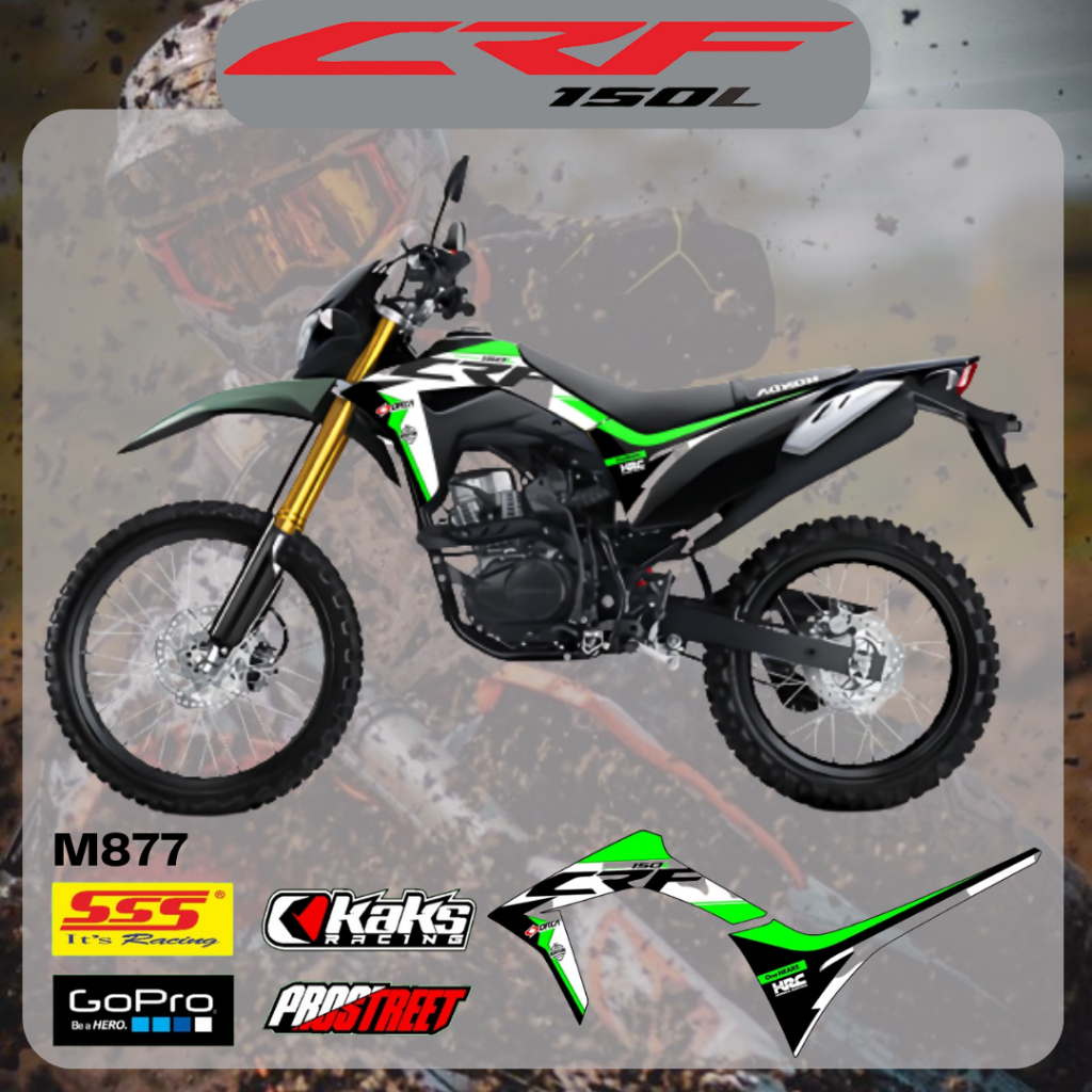 Jual STIKER LIS STRIPING MOTOR CRF 150 L KODE M877 Sticker Striping