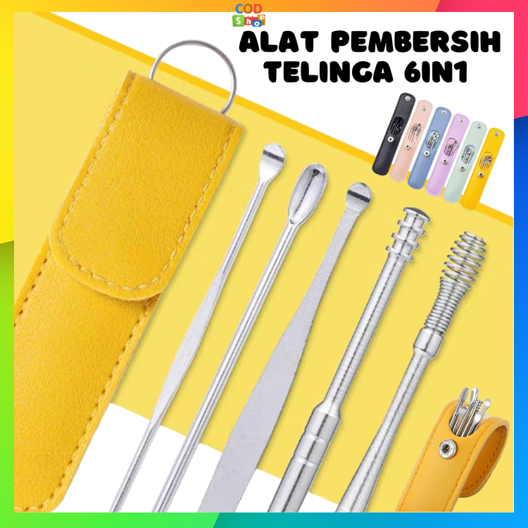 Jual COD 5871 Set Paket Pembersih Kotoran Telinga Stainless Steel