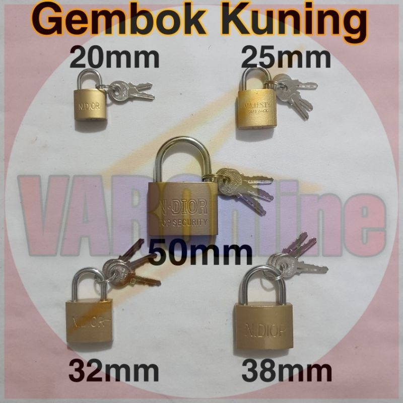 Jual Gembok Kuning 20mm 25mm 32mm 38mm Shopee Indonesia