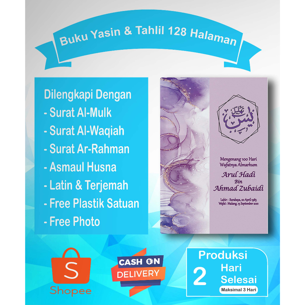 Jual Buku Yasin Dan Tahlil B Halaman Arab Dan Terjemahan Soft