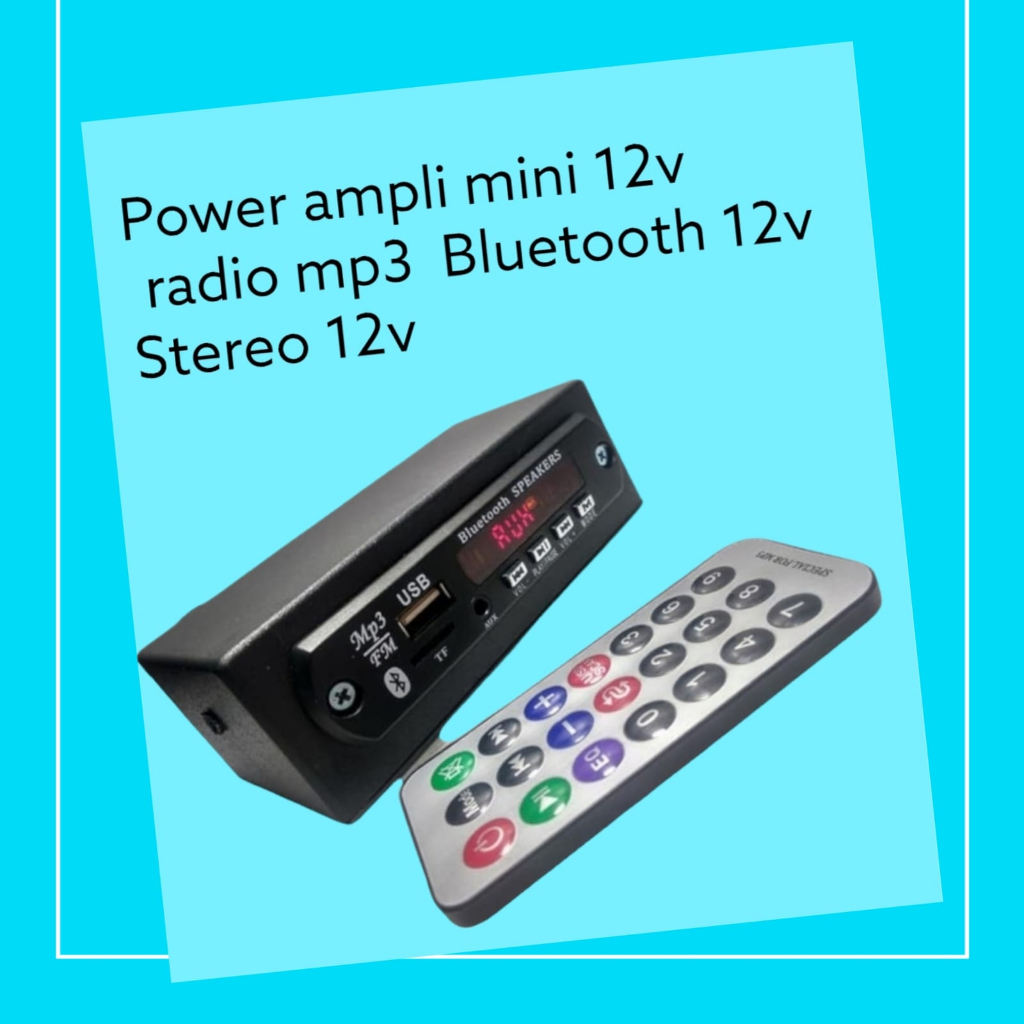 Jual Ayabdg Power Amplifier Mini V Mp Bluetooth Usb Radio Fm Mmc Aux