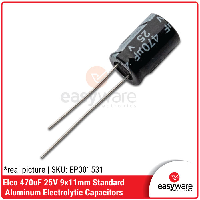 Jual Elco 470uf 25v Kapasitor Elco 470uf 25 Volt Capacitor Radial