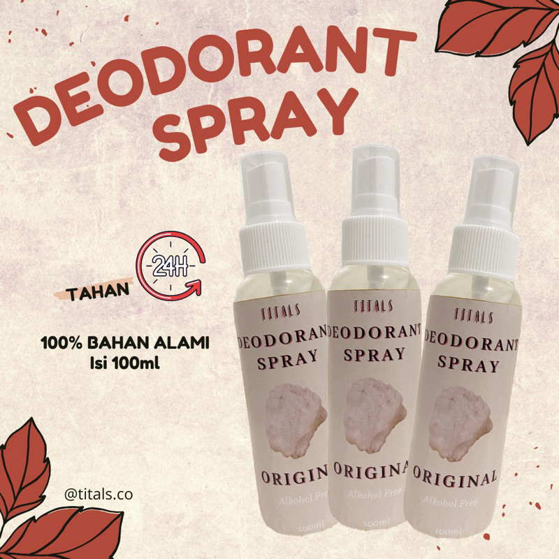 Jual NATURAL DEODORANT SPRAY TAWAS ALAMI 100 ML Shopee Indonesia