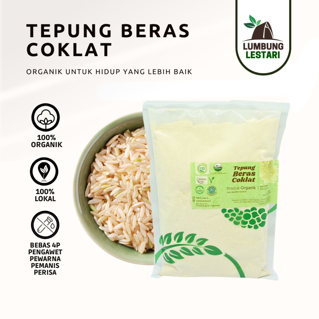 Jual Tepung Beras Lingkar Organik 500gr Shopee Indonesia