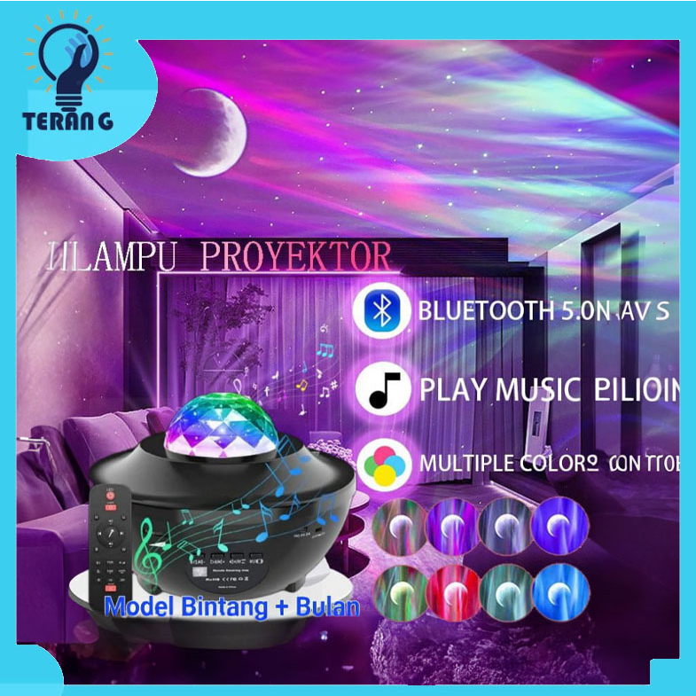 Jual LAMPU PROYEKTOR DENGAN SPEAKER LANGIT MALAM BINTANG 2IN1 GALAXY