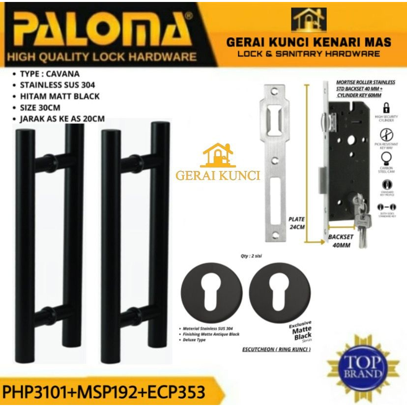 Jual Paket Pull Handle Paloma Php Msp Ecp Gagang Pintu